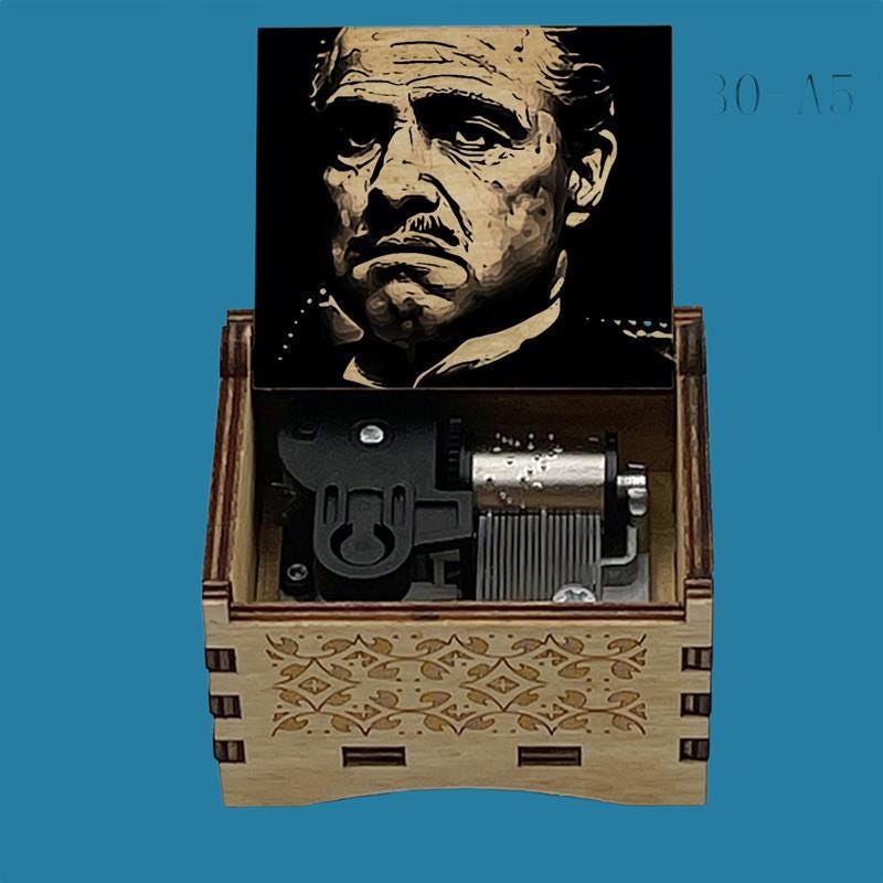 The Godfather Movie "speak softly love" Classic Hand-Crank Music Box - Gracias Collectibles