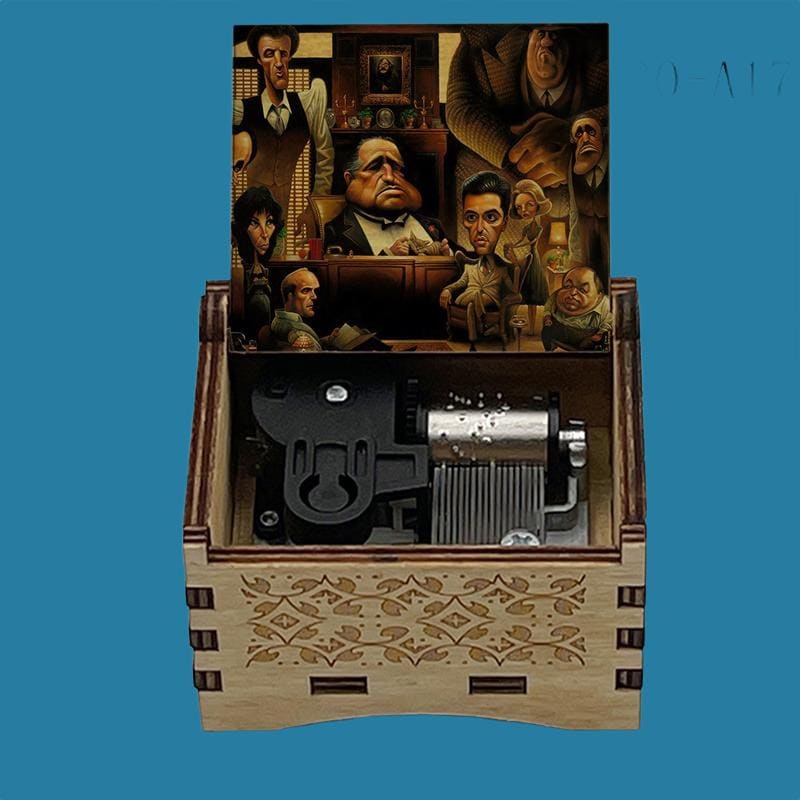The Godfather Movie "speak softly love" Classic Hand-Crank Music Box - Gracias Collectibles