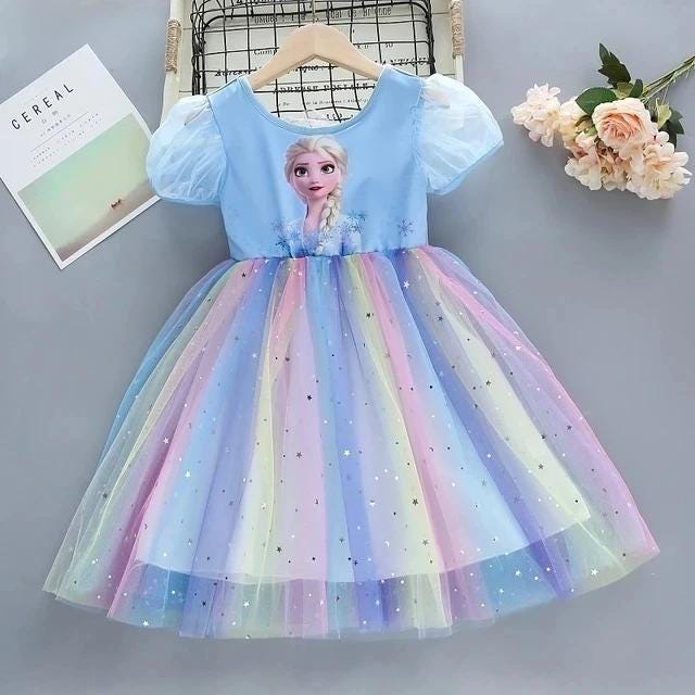 Princess Party Tutu Dress – Elsa & Anna Inspired Summer Outfit for Girls - Gracias Collectibles