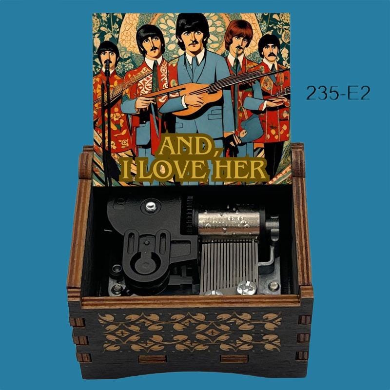 The Beatles " And I love her"  Classic Music Box - Gracias Collectibles