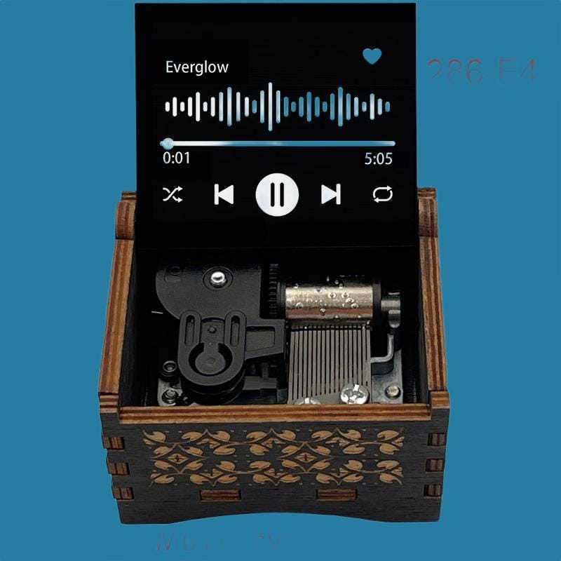 Popular Song “Everglow” Classic Hand-Crank Music Box - Gracias Collectibles