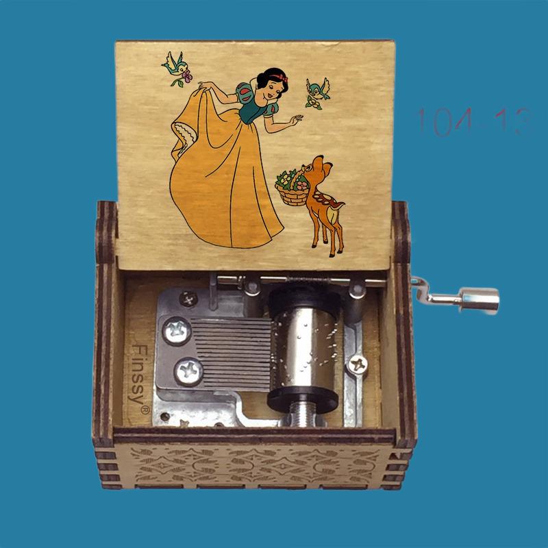 Snow White “Heigh- Ho” Classic Wooden Music Box - Gracias Collectibles