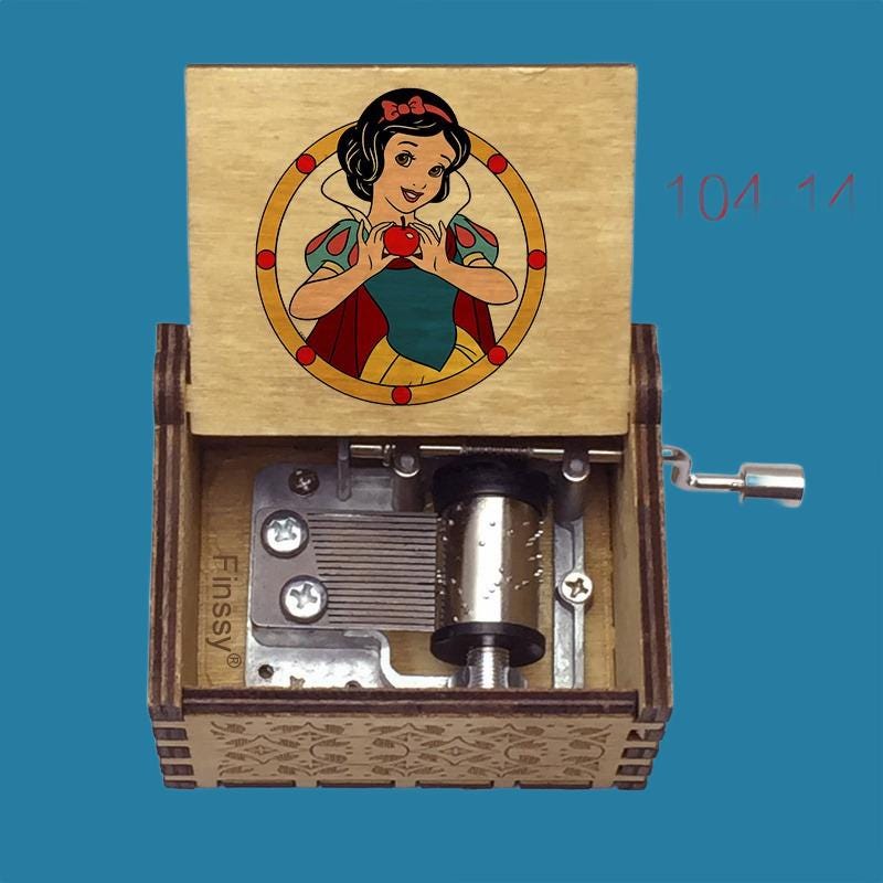 Snow White “Heigh- Ho” Classic Wooden Music Box - Gracias Collectibles
