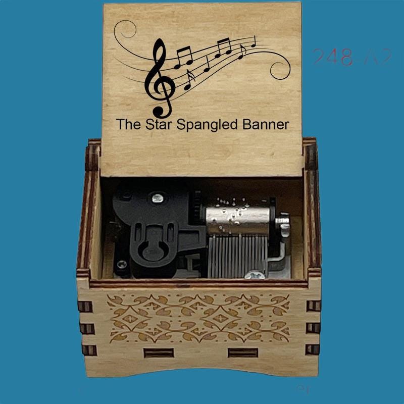 Star Spangled Banner " National Anthem"  Classic Music Box - Gracias Collectibles