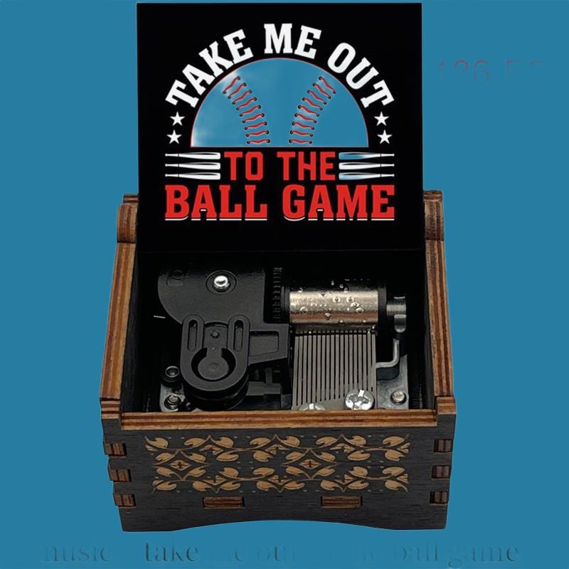 Take me out to the ball game Classic Wooden Music Box - Gracias Collectibles