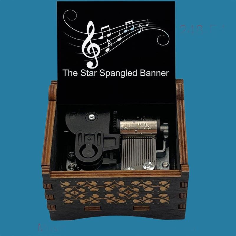 Star Spangled Banner " National Anthem"  Classic Music Box - Gracias Collectibles
