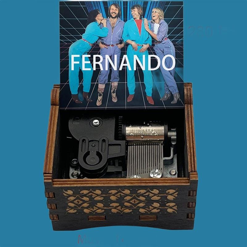 ABBA “Fernando” Hand-Crank Music Box - Gracias Collectibles