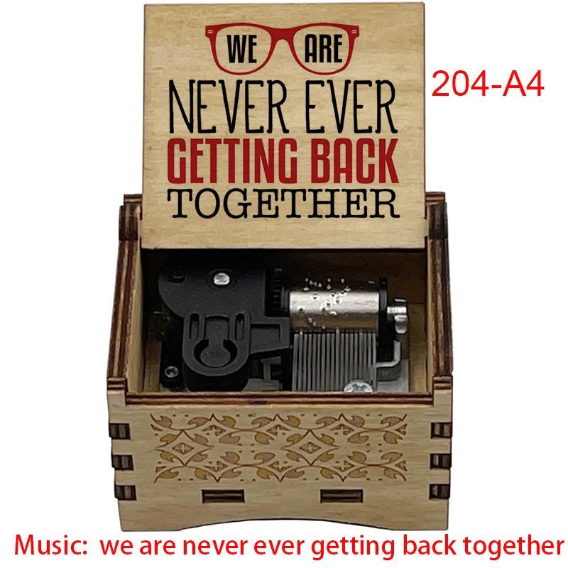 Taylor Swift Song "We Are Never Ever Getting Back Together" Music Box - Gracias Collectibles