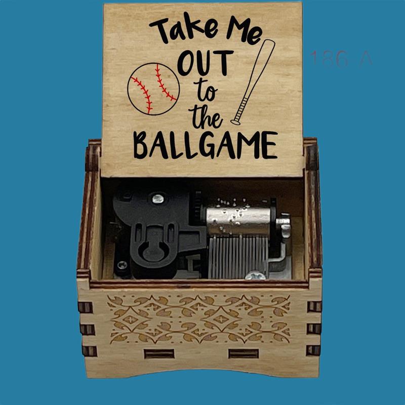 Take me out to the ball game Classic Wooden Music Box - Gracias Collectibles