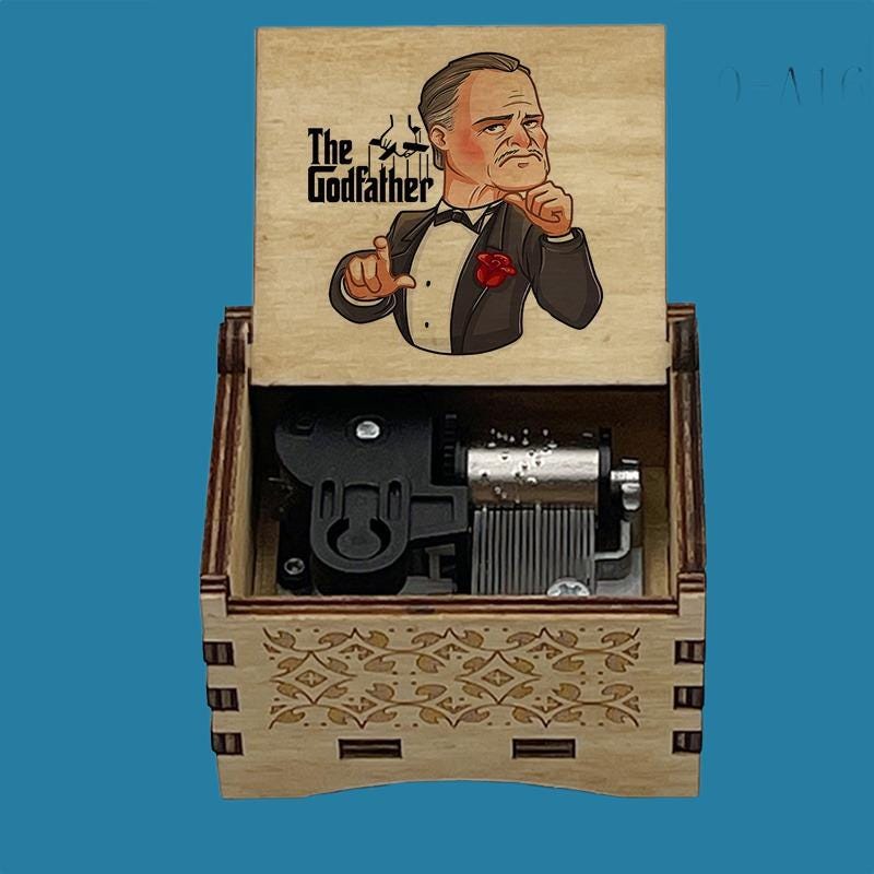 The Godfather Movie "speak softly love" Classic Hand-Crank Music Box - Gracias Collectibles