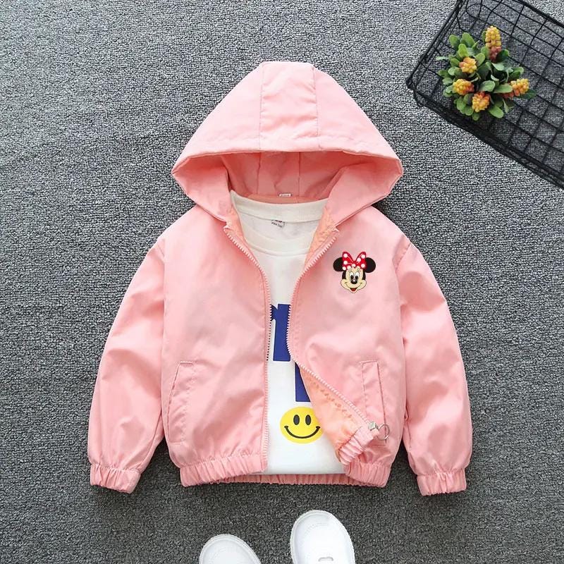 Baby Girls Windbreaker Custom Print cartoon Character Jacket - Gracias Collectibles