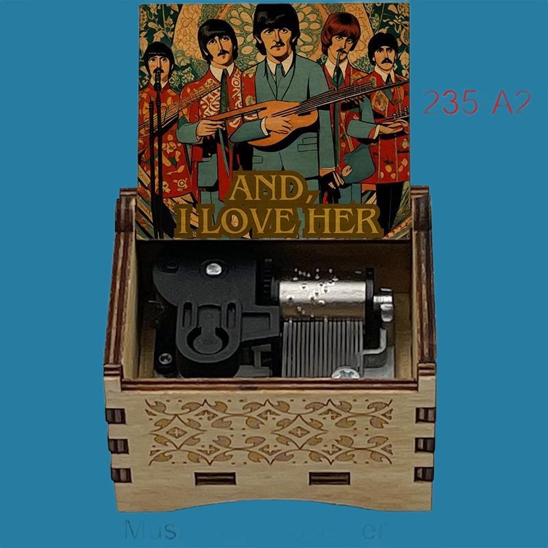 The Beatles " And I love her"  Classic Music Box - Gracias Collectibles