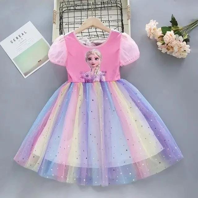 Princess Party Tutu Dress – Elsa & Anna Inspired Summer Outfit for Girls - Gracias Collectibles