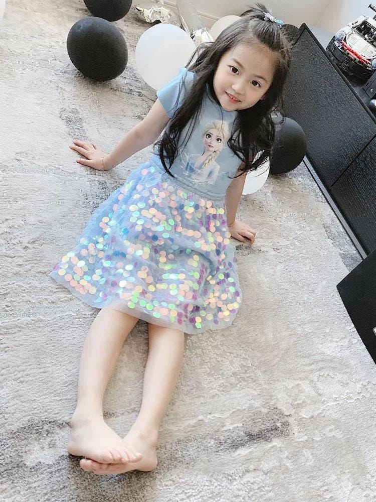 Princess Party Tutu Dress – Elsa & Anna Inspired Summer Outfit for Girls - Gracias Collectibles