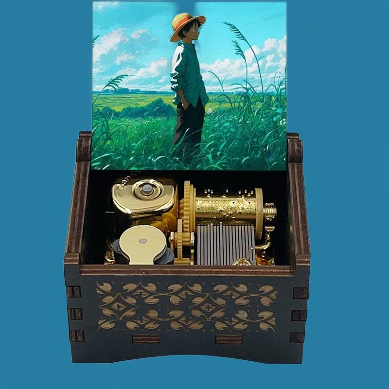 Anime Hikari E  Classic Hand-Crank Music Box - Gracias Collectibles