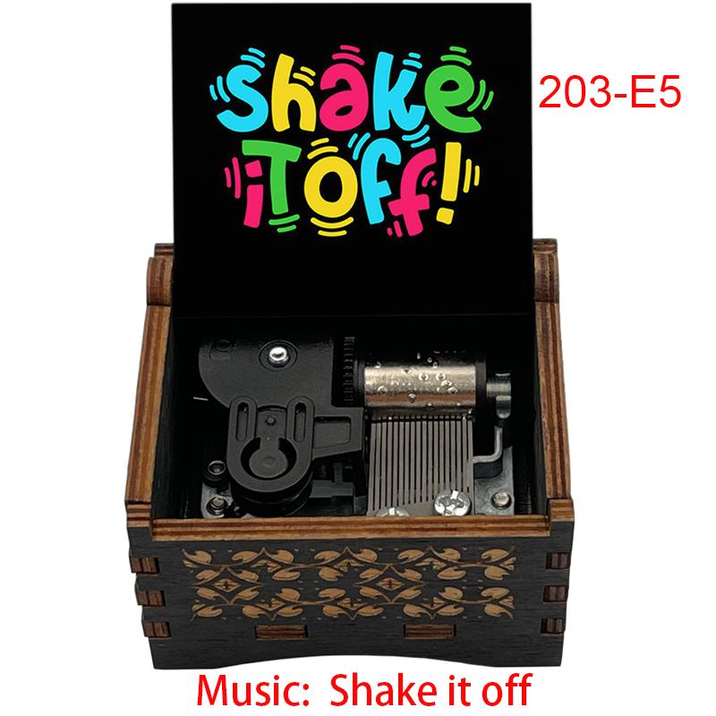 Shake it Off Music Box: Birch Wood, 18-Note Movement - Gracias Collectibles