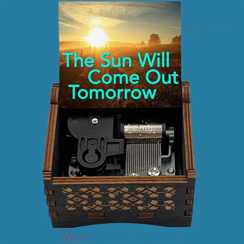 Annie " The Sun will come out tomorrow"  Classic Music Box - Gracias Collectibles