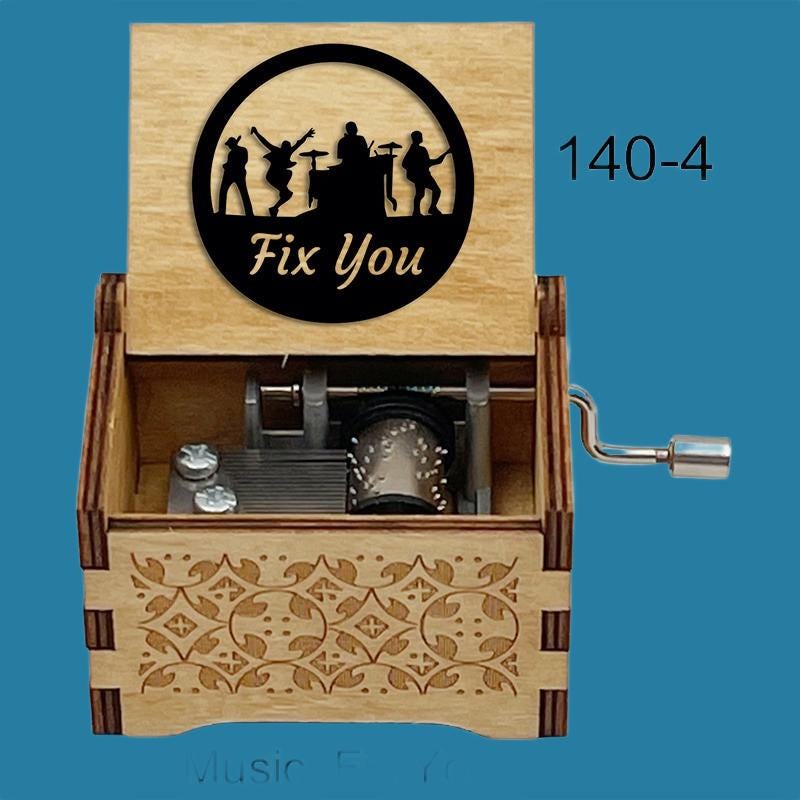 Popular Song “Fix You” Classic Hand-Crank Music Box - Gracias Collectibles