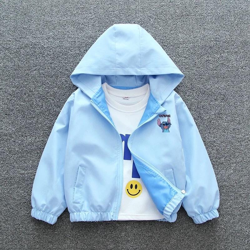 Baby Girls Windbreaker Custom Print cartoon Character Jacket - Gracias Collectibles