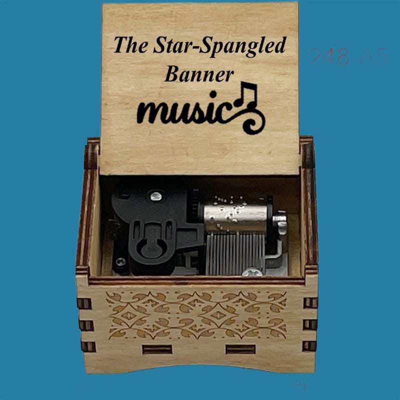 Star Spangled Banner " National Anthem"  Classic Music Box - Gracias Collectibles