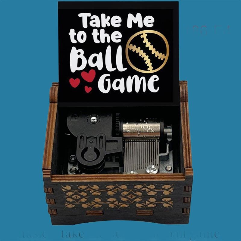 Take me out to the ball game Classic Wooden Music Box - Gracias Collectibles