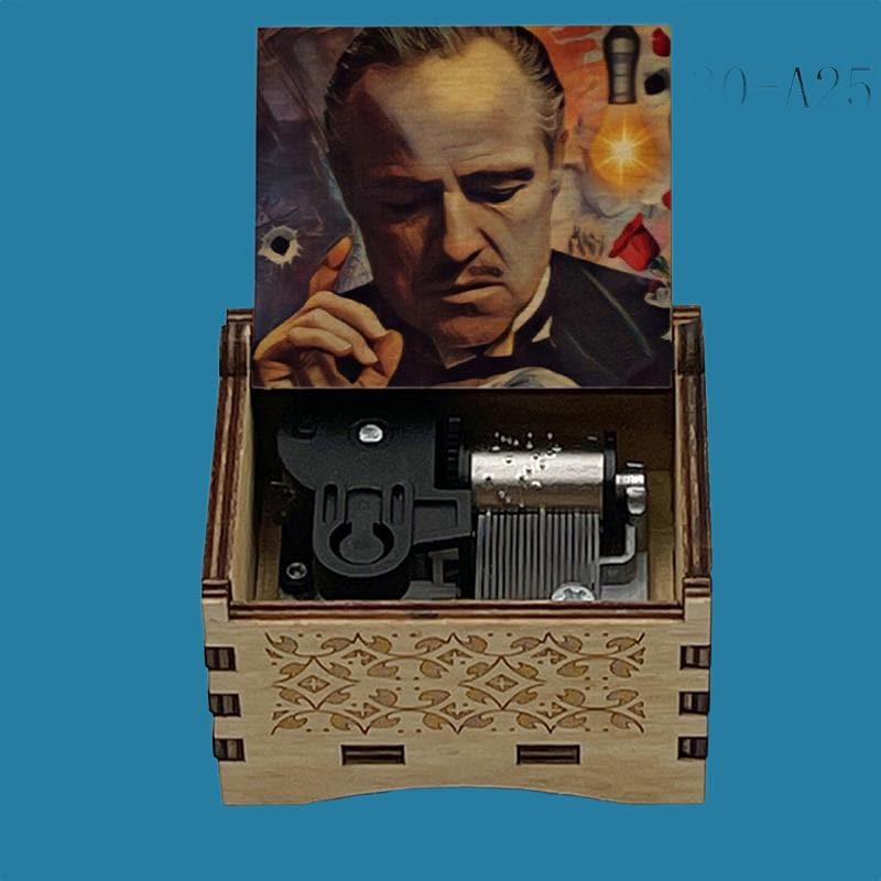 The Godfather Movie “speak softly love” Classic Hand-Crank Music Box - Gracias Collectibles