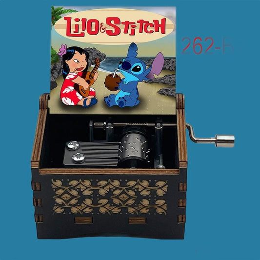 Lilo & Stitch “Ohana Means Family” Hand-Crank Music Box - Gracias Collectibles