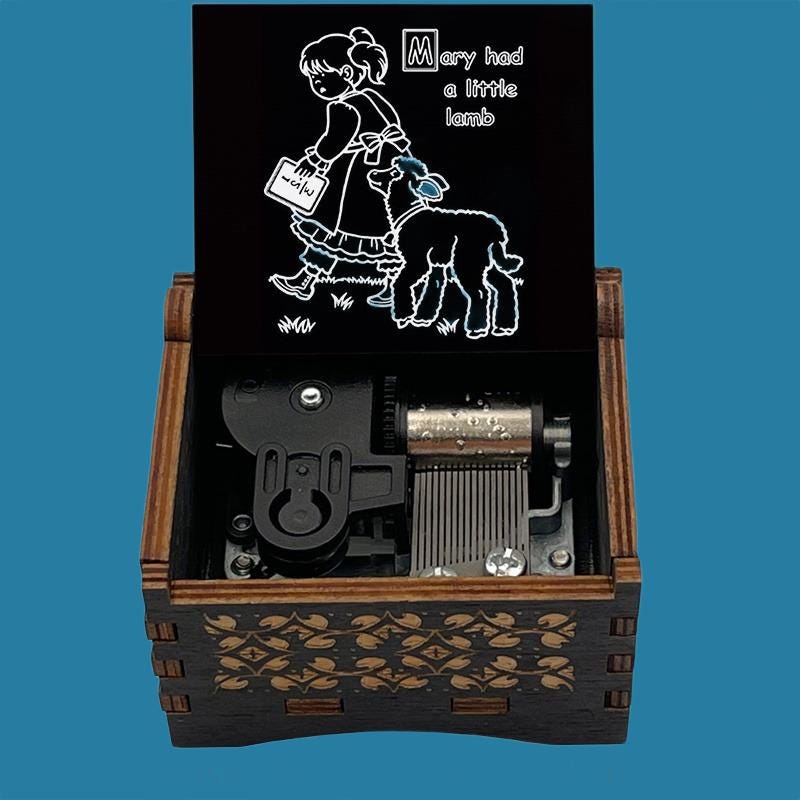 Nursery Rhymes " Mary had a little lamb"  Classic Music Box - Gracias Collectibles