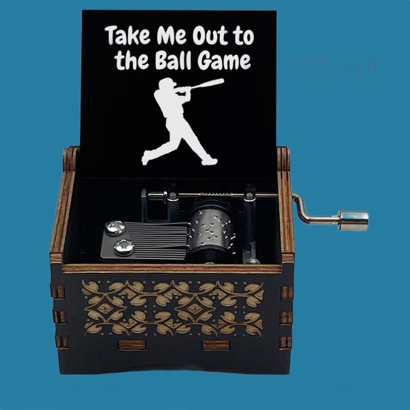 Take me out to the ball game Classic Wooden Music Box - Gracias Collectibles