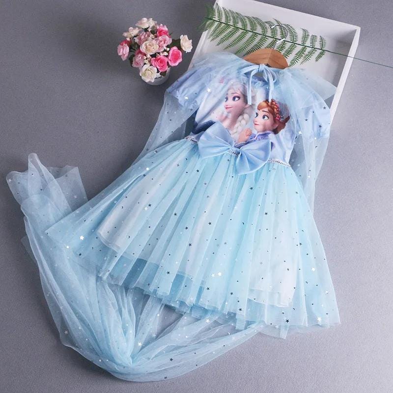 Princess Party Tutu Dress – Elsa & Anna Inspired Summer Outfit for Girls - Gracias Collectibles
