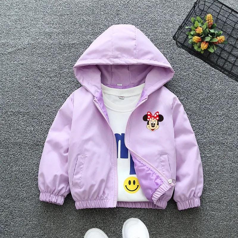 Baby Girls Windbreaker Custom Print cartoon Character Jacket - Gracias Collectibles