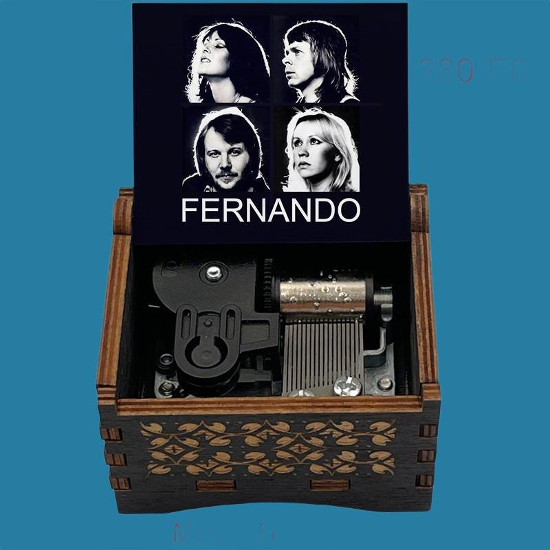 ABBA “Fernando” Hand-Crank Music Box - Gracias Collectibles