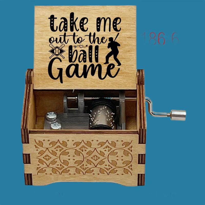 Take me out to the ball game Classic Wooden Music Box - Gracias Collectibles
