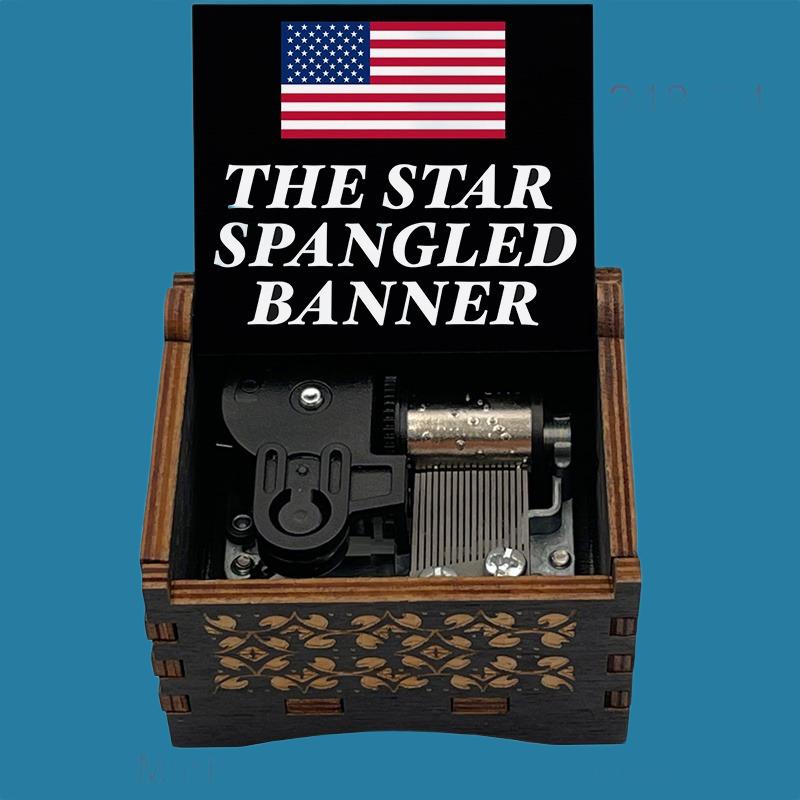 Star Spangled Banner " National Anthem"  Classic Music Box - Gracias Collectibles