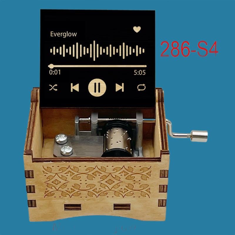 Popular Song “Everglow” Classic Hand-Crank Music Box - Gracias Collectibles