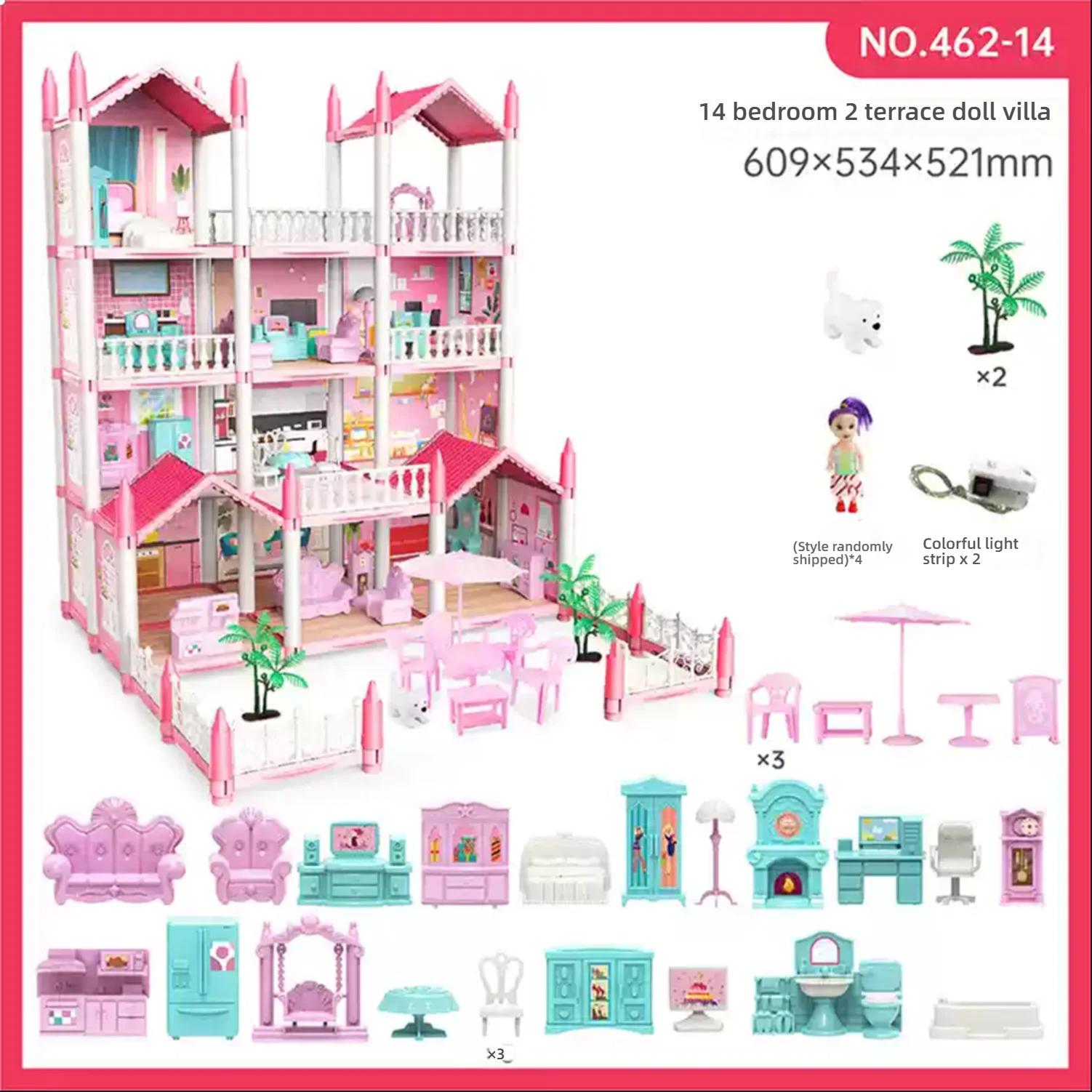 3D DIY Princess Castle Dollhouse Kit -  Miniature Villa Model - Gracias Collectibles