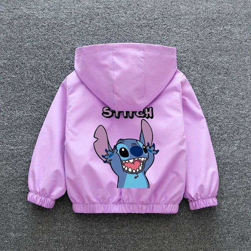 Baby Girls Windbreaker Custom Print cartoon Character Jacket - Gracias Collectibles