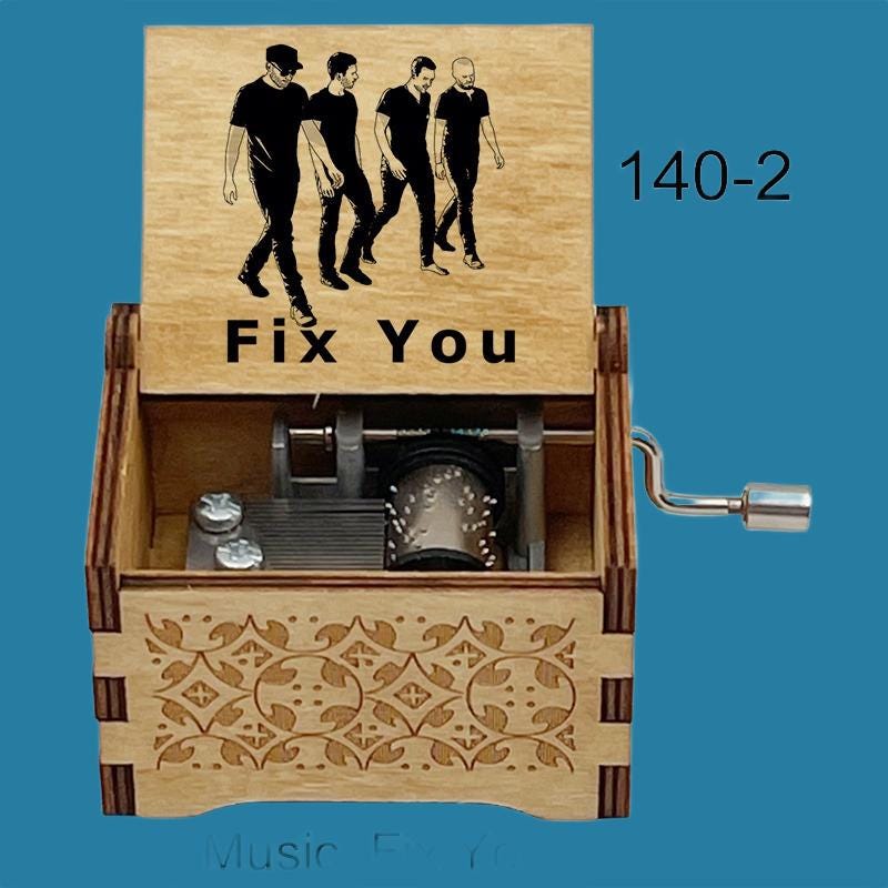 Popular Song “Fix You” Classic Hand-Crank Music Box - Gracias Collectibles
