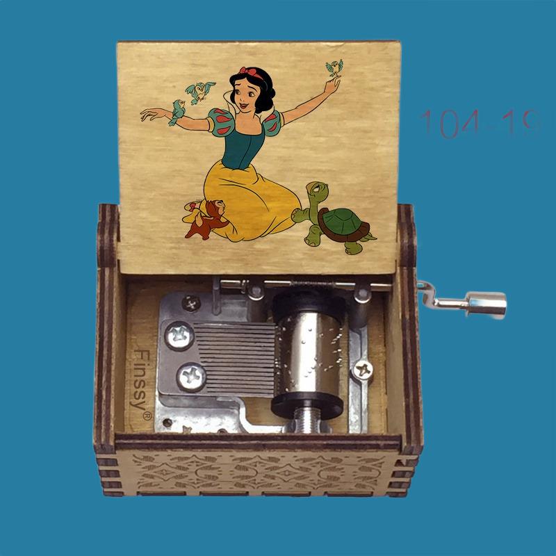 Snow White “Heigh- Ho” Classic Wooden Music Box - Gracias Collectibles