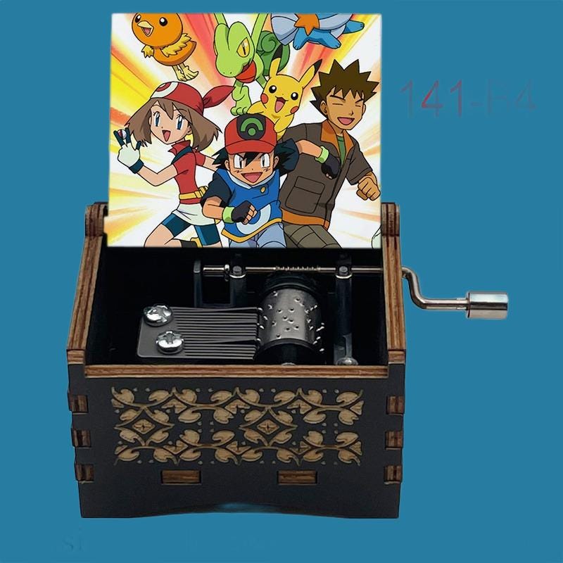 Aim to be a Pokemon Master Wooden Music Box - Gracias Collectibles
