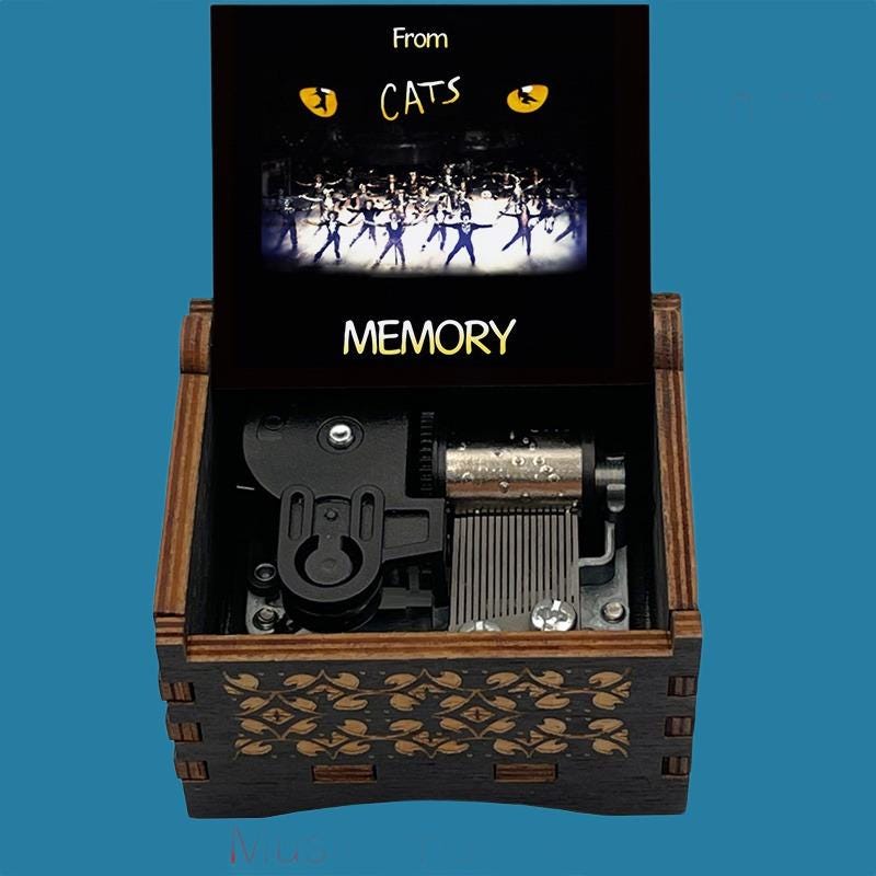 Cat the musical" Memory"  Classic Music Box - Gracias Collectibles