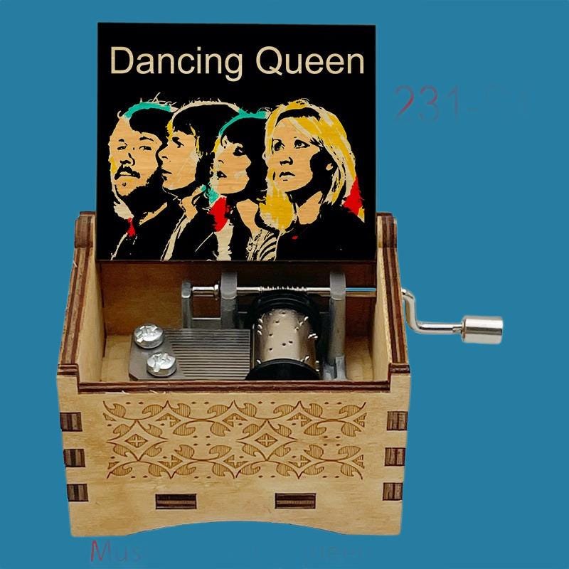 ABBA “Dancing Queen” Classic Hand-Crank Music Box - Gracias Collectibles