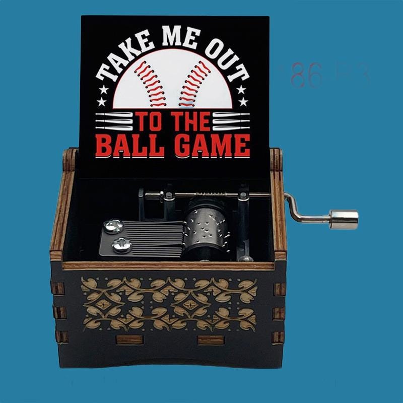 Take me out to the ball game Classic Wooden Music Box - Gracias Collectibles