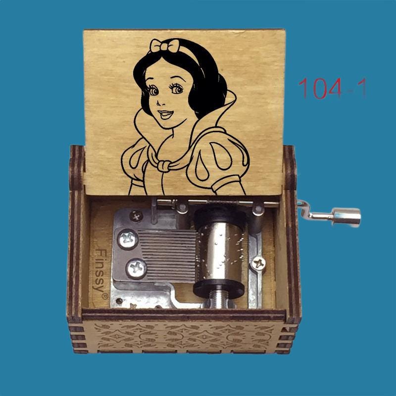 Snow White “Heigh- Ho” Classic Wooden Music Box - Gracias Collectibles