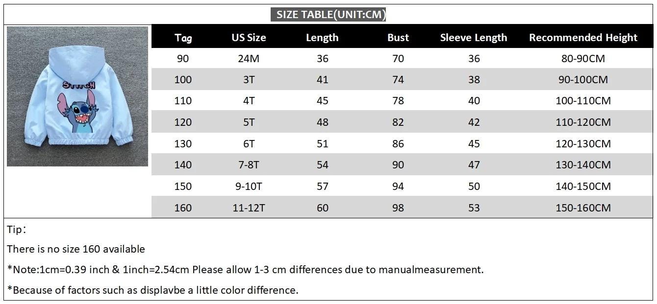 Baby Girls Windbreaker Custom Print cartoon Character Jacket - Gracias Collectibles