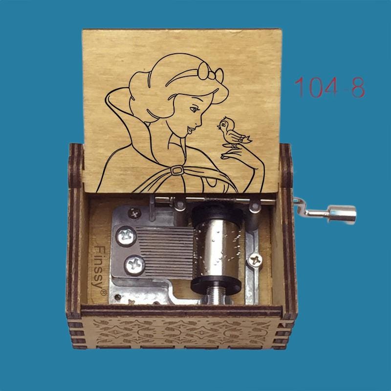 Snow White “Heigh- Ho” Classic Wooden Music Box - Gracias Collectibles