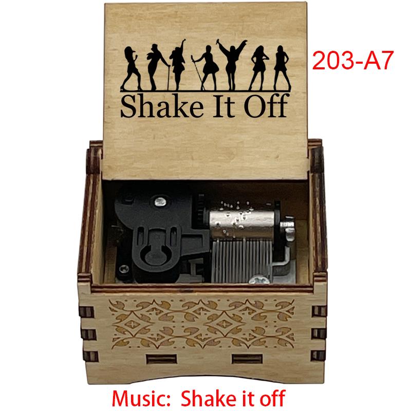 Shake it Off Music Box: Birch Wood, 18-Note Movement - Gracias Collectibles