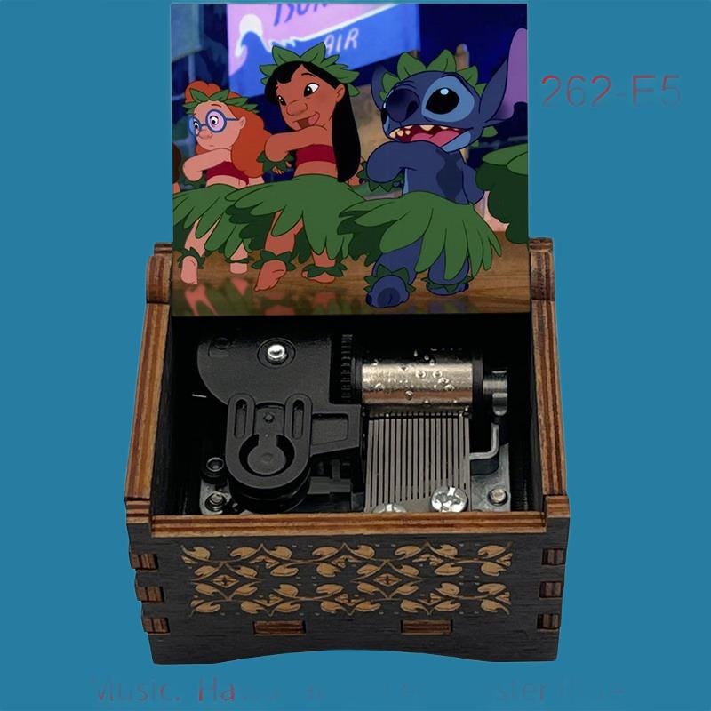 Lilo & Stitch “Ohana Means Family” Hand-Crank Music Box - Gracias Collectibles