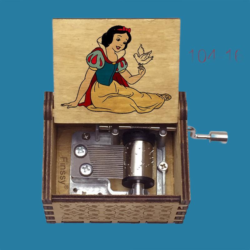 Snow White “Heigh- Ho” Classic Wooden Music Box - Gracias Collectibles