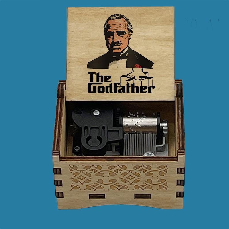 The Godfather Movie "speak softly love" Classic Hand-Crank Music Box - Gracias Collectibles